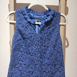 J. Crew Royal Blue Lace Blouse